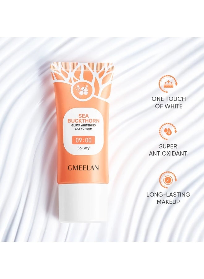 GMEELAN Skincare Set Orange Enzymes Exfoliating Brightening Gel 50g + Sea Buckthorn Gluta Whitening Lazy Cream 30g - Image 4